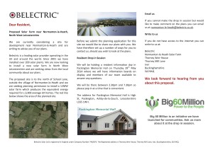 Resident mailshot - Normanton-le-Heath Solar Farm