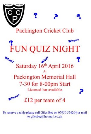 2016 Quiz Flyer